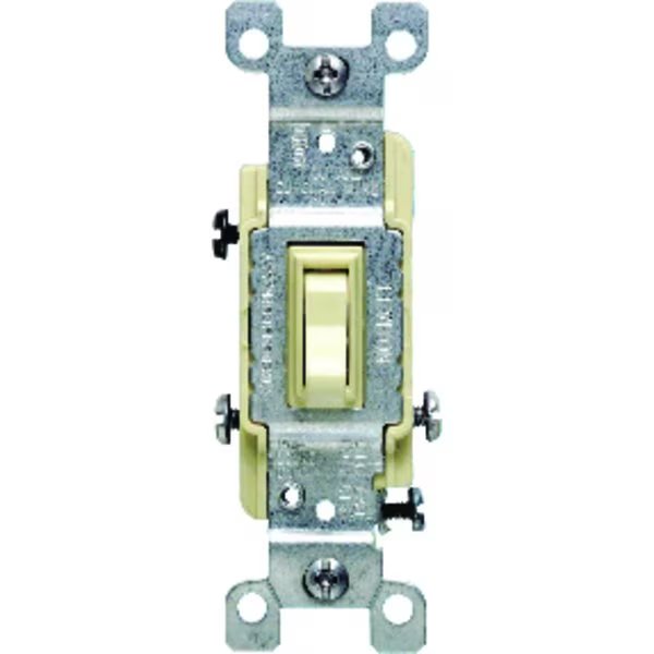 15 amps Three Pole Toggle AC Quiet Switch Ivory, Leviton, Mfr#: 01453-02I